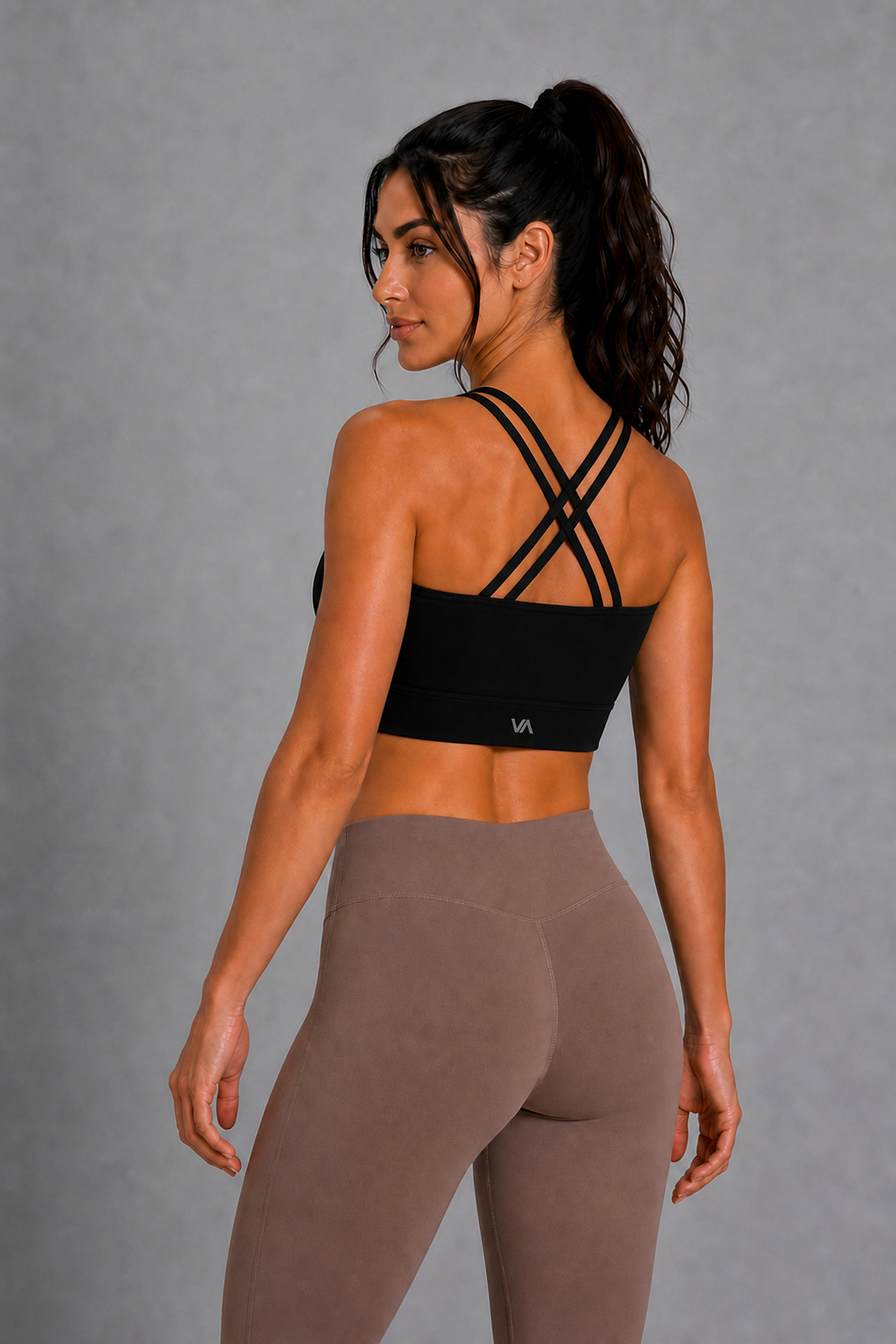 Top Luna espalda 3/4 - Color: Negro